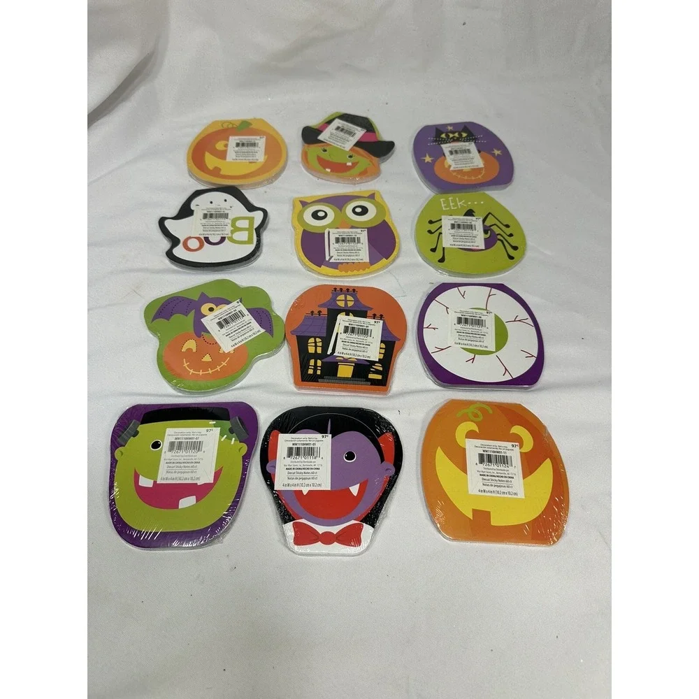 12 HALLOWEEN mini party gift note pads 4X4 inch 60 pages